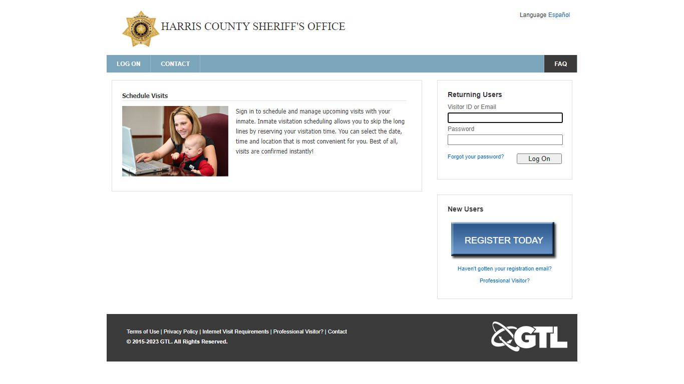 Visitor ID or Email Password - Harris County Sheriff's Office